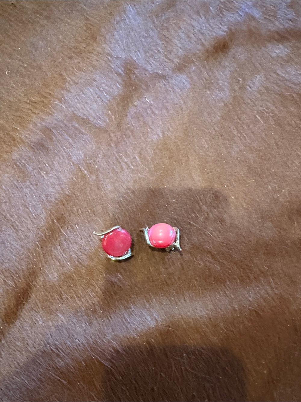 Unbranded Pink Cabochon Clip-On Earrings